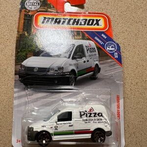 Match Pizza Delivery Van Toy Car - White